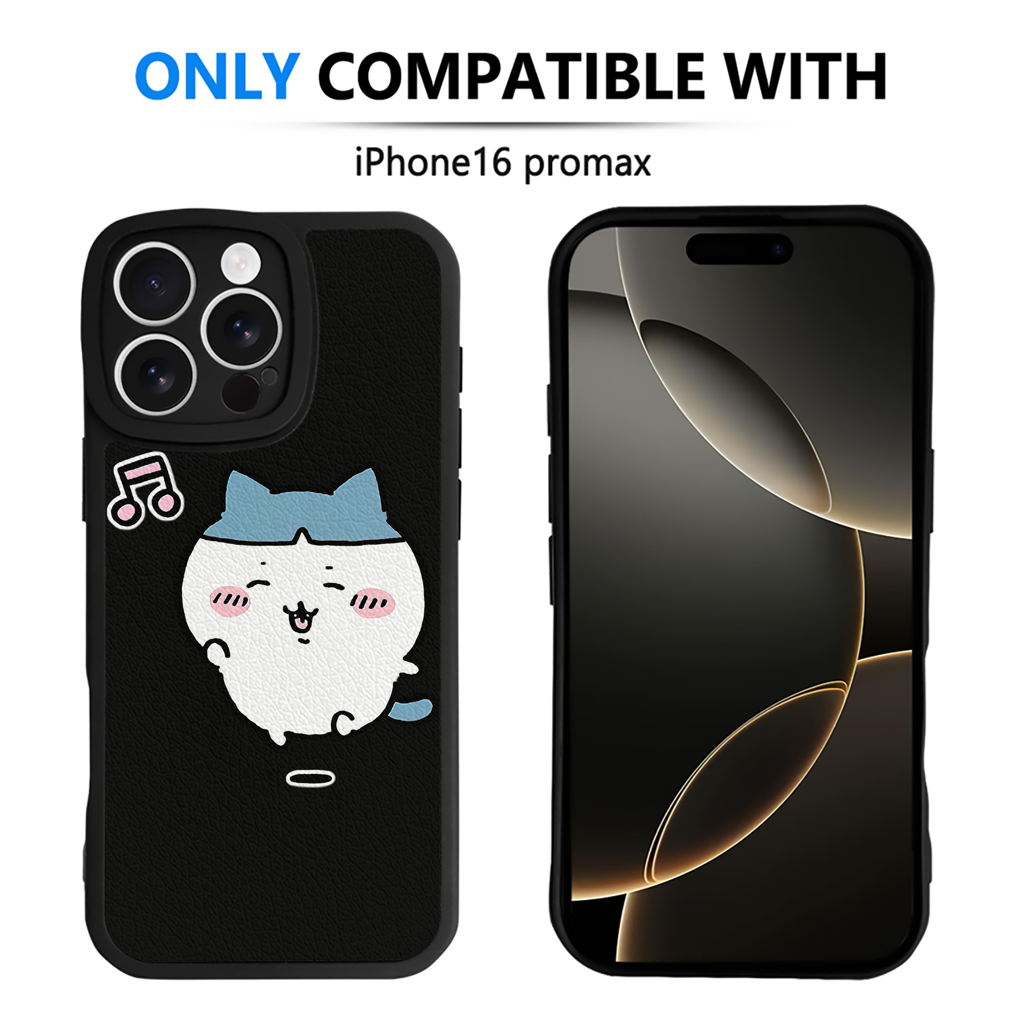 （画像用） ちいかわ ハチワレ Chii-kawa hachiware 【iPhone 16シリーズ対応】シリコンスマホケース（レザー調） 材質：シリコン